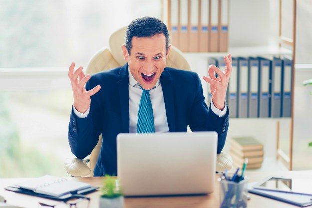 angry person looking at his laptop | Lookout LoopNet, Commercial Real Estate Brokers Are Mad as Hell | loopnet real estate