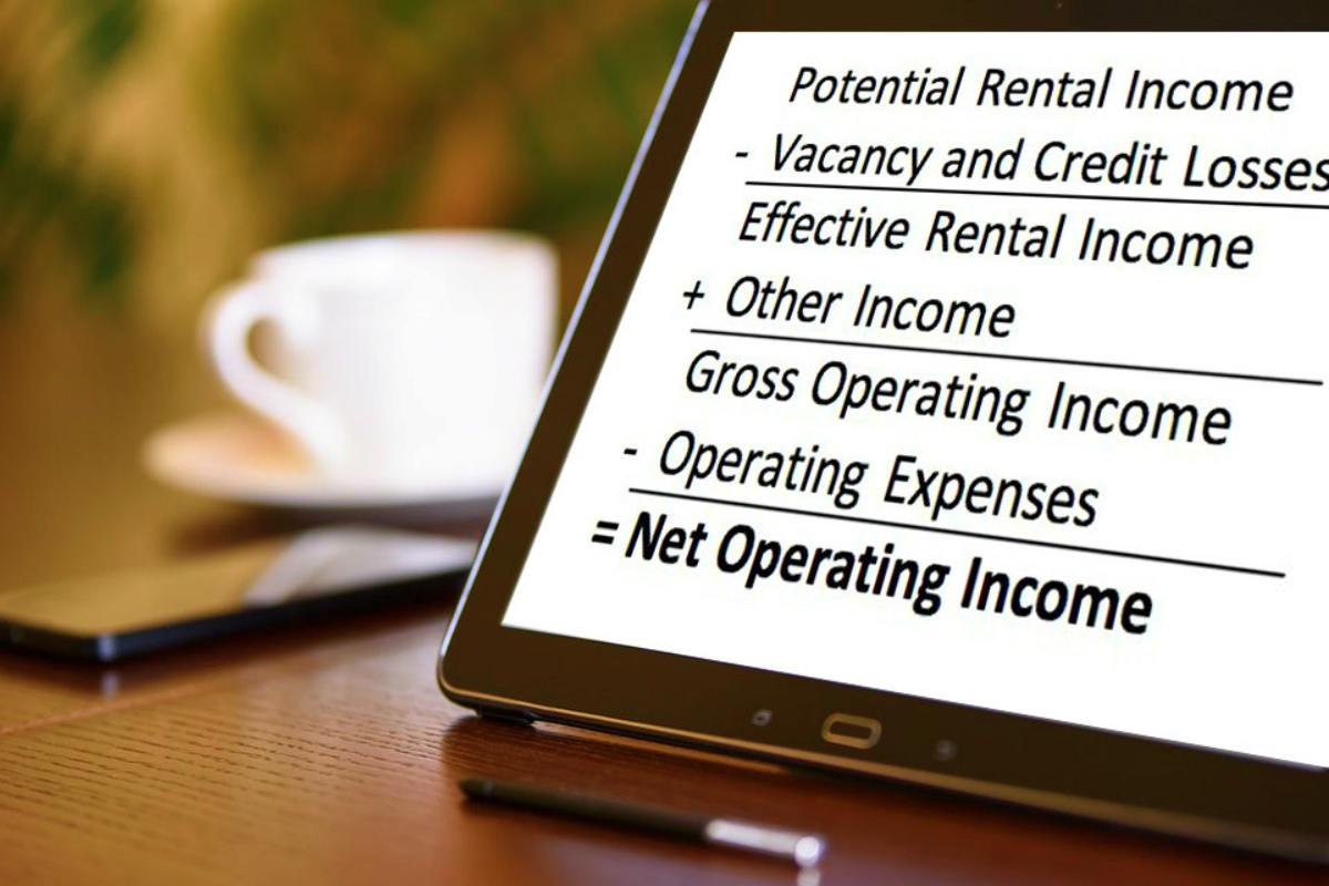NOI formula on tablet | Understanding Net Operating Income (NOI) | Net operating income formula