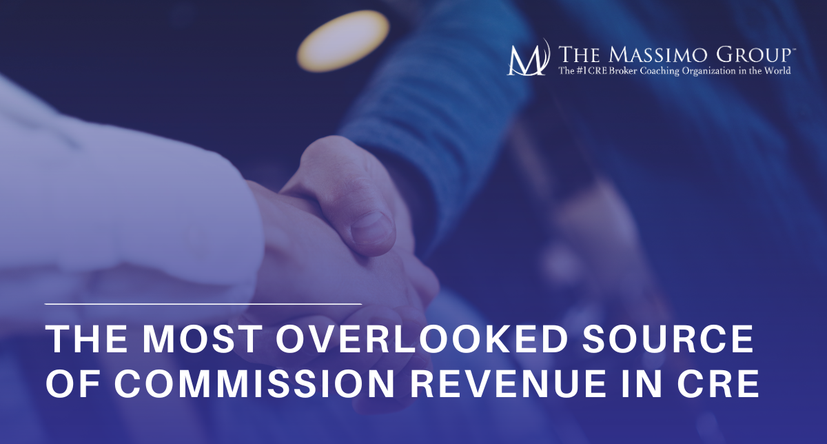 nfographic or diagram illustrating the most overlooked source of commission revenue in Commercial Real Estate (CRE).