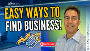 For the image you have selected in your media library (MassimoCon-Testi-July-12.png), here are a few alt text options that balance accessibility and SEO for your new blog post: Recommended Alt Text Massimo Group graphic titled "Easy Ways to Find Business!" featuring a commercial real estate broker overlooking a city skyline.