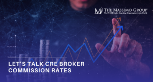 Strategic business graphic highlighting key strategies and discussions around commercial real estate broker commission rates.