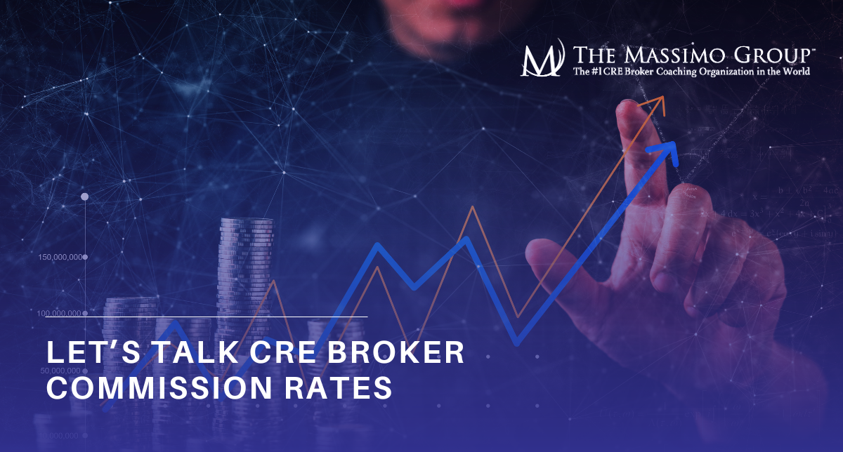 Strategic business graphic highlighting key strategies and discussions around commercial real estate broker commission rates.